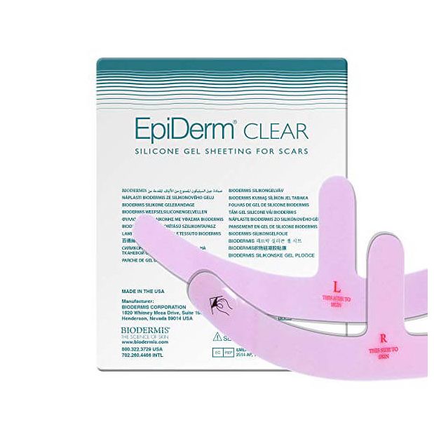 Biodermis Epi Derm Silicone Gel Sheeting Mastopexy Clear 1 Pair Right and Left Buy Post Procedure Care Online Dermacare