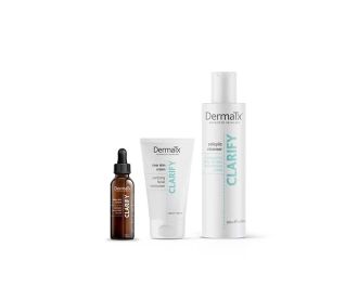DermaTx Clarify Salicylic Cleanser + Clear Skin Serum + Clear Skin Cream Moisturiser