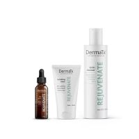 DermaTx Rejuvenate Lactic Cleanser + AOX Serum +  Antioxidant Moisturise