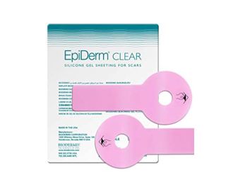 Biodermis Epi-Derm Silicone gel sheeting Areopexy CLEAR (1 Pair- Right and Left) 