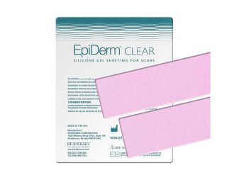 Biodermis Epi-Derm Silicone Gel Long Strip CLEAR (1 Pair) (3.60  x 29.0 cm) 