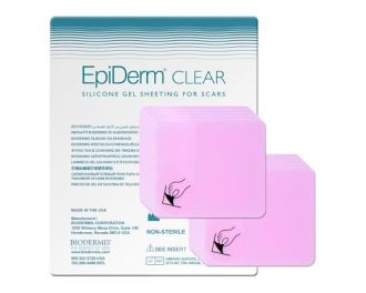 Biodermis Epi-Derm Silicone Gel Patches CLEAR (5x6cm x2)
