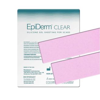 Biodermis Epi-Derm Silicone Gel Long Strip CLEAR (1 Pair) (3.60  x 29.0 cm) 