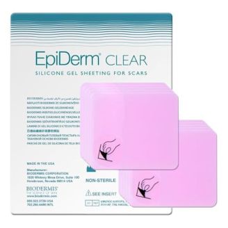Biodermis Epi-Derm Silicone Gel Patches CLEAR (5x6cm x2)